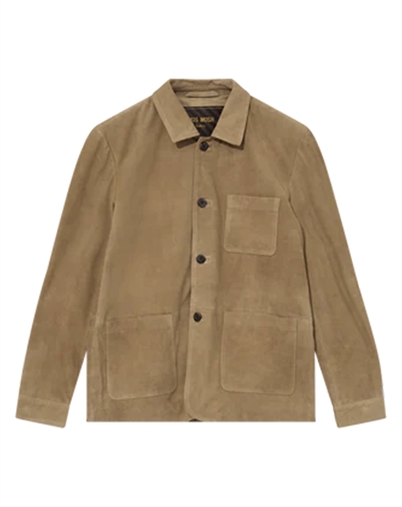 Mos Mosh Gallery - MMGConor Velourslederjacke - Toasted Coconut